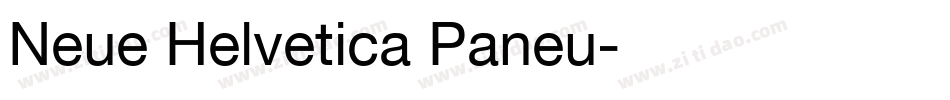 Neue Helvetica Paneu字体转换
